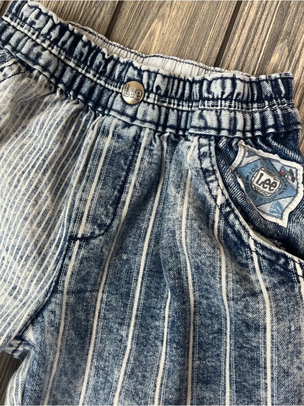 Vintage Lee 24Month Baby Jeans Acid Wash Mixed Print